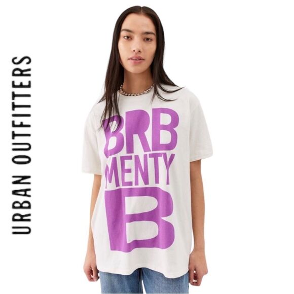 UO Urban Outfitters BRB Menty B Oversized Shirt T-Shirt Tee NEW XL XXL - Picture 2 of 3